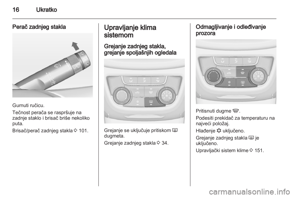 OPEL ZAFIRA TOURER 2013  Uputstvo za upotrebu (in Serbian) 