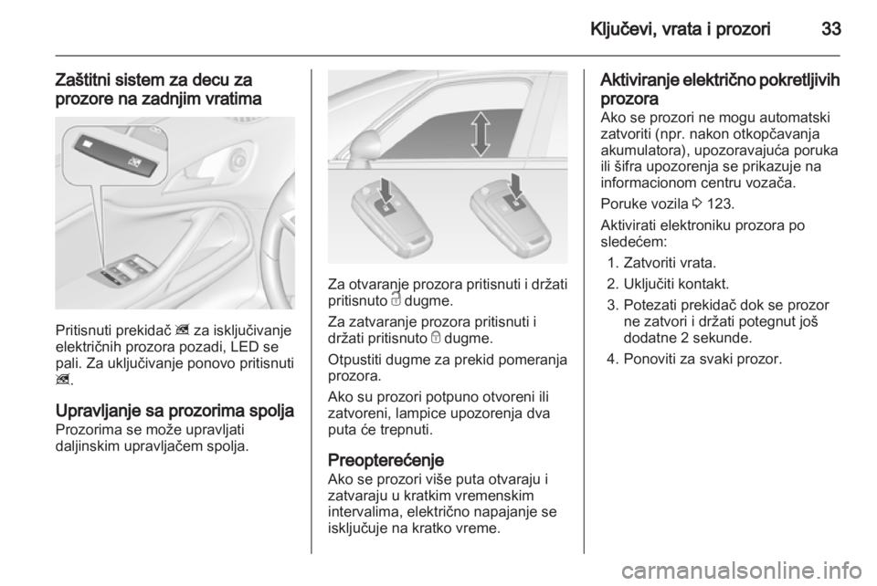 OPEL ZAFIRA TOURER 2013  Uputstvo za upotrebu (in Serbian) 