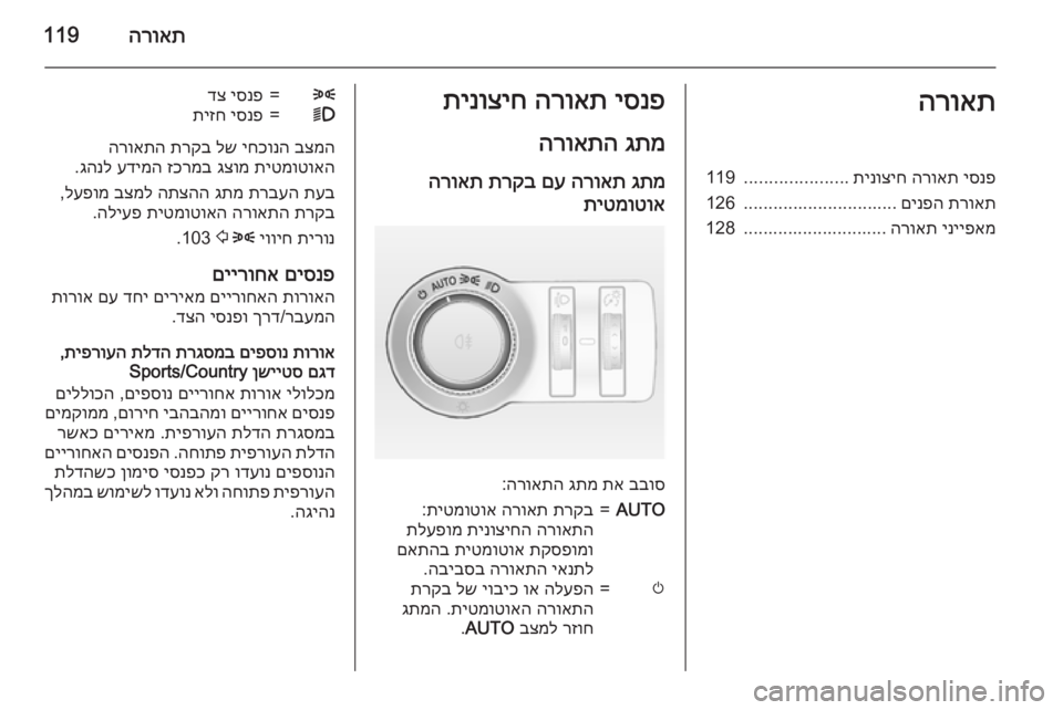 OPEL INSIGNIA 2015 ספר הנהג הרואת119הרואתיסנפ
הרואת
תינוציח
.....................
119
תרואת
םינפה
...............................
126
ינייפאמ
הרואת
........................ OPEL INSIGNIA 2015 ספר הנהג הרואת119הרואתיסנפ
הרואת
תינוציח
.....................
119
תרואת
םינפה
...............................
126
ינייפאמ
הרואת
........................