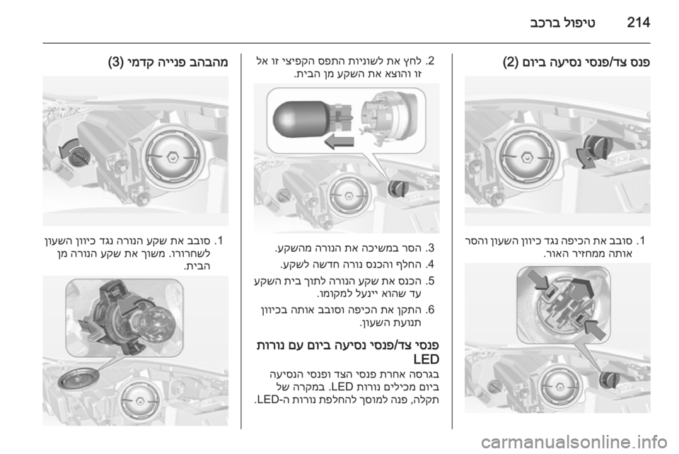 OPEL INSIGNIA 2015  ספר הנהג 214לופיט
 
בכרב
סנפ
 
דצ
/
יסנפ
 
העיסנ
 
םויב
) 2(
1.
בבוס
 
תא
 
הפיכה
 
דגנ
 
ןוויכ
 
ןועשה
 
רסהו
התוא
 
ריזחממ
 
רואה
.
2.
ץ