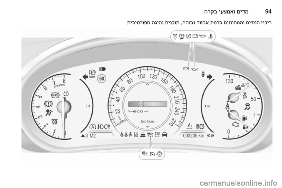 OPEL INSIGNIA 2016  ספר הנהג 94םידמ
 
יעצמאו
 
הרקבזוכיר
 
םידמה
 
םינווחמהו
 
תמרב
 
רוזבא
 
ההובג
 ,
תינכות
 
הגיהנ
 
תיביטרופס 