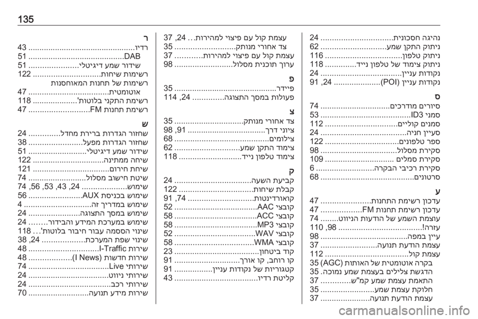 OPEL MOVANO_B 2016 מערכת מידע ובידור 135הגיהנ
תינוכסח
................................
24
קותינ
ןקתה
עמש
.............................
62
קותינ
ןופלט
..................................
116
קות OPEL MOVANO_B 2016 מערכת מידע ובידור 135הגיהנ
תינוכסח
................................
24
קותינ
ןקתה
עמש
.............................
62
קותינ
ןופלט
..................................
116
קות