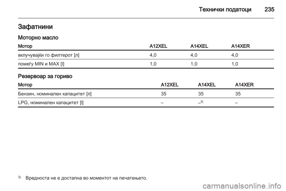 OPEL ADAM 2013.5 Сопственички прирачник OPEL ADAM 2013.5 Сопственички прирачник