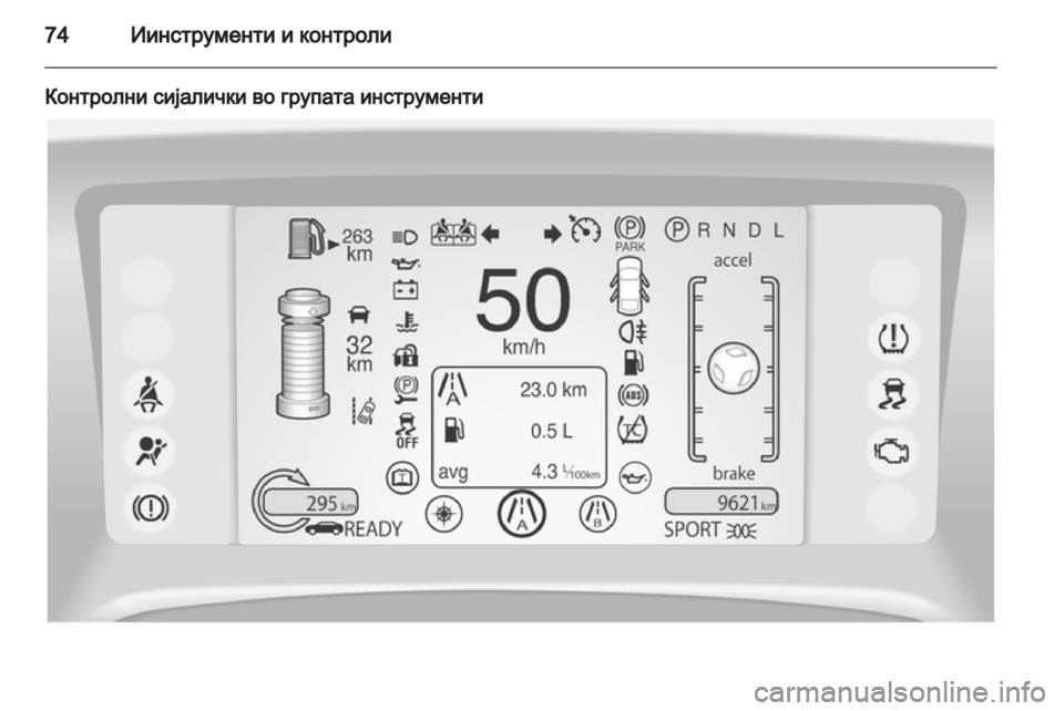 OPEL AMPERA 2013 Сопственички прирачник OPEL AMPERA 2013 Сопственички прирачник