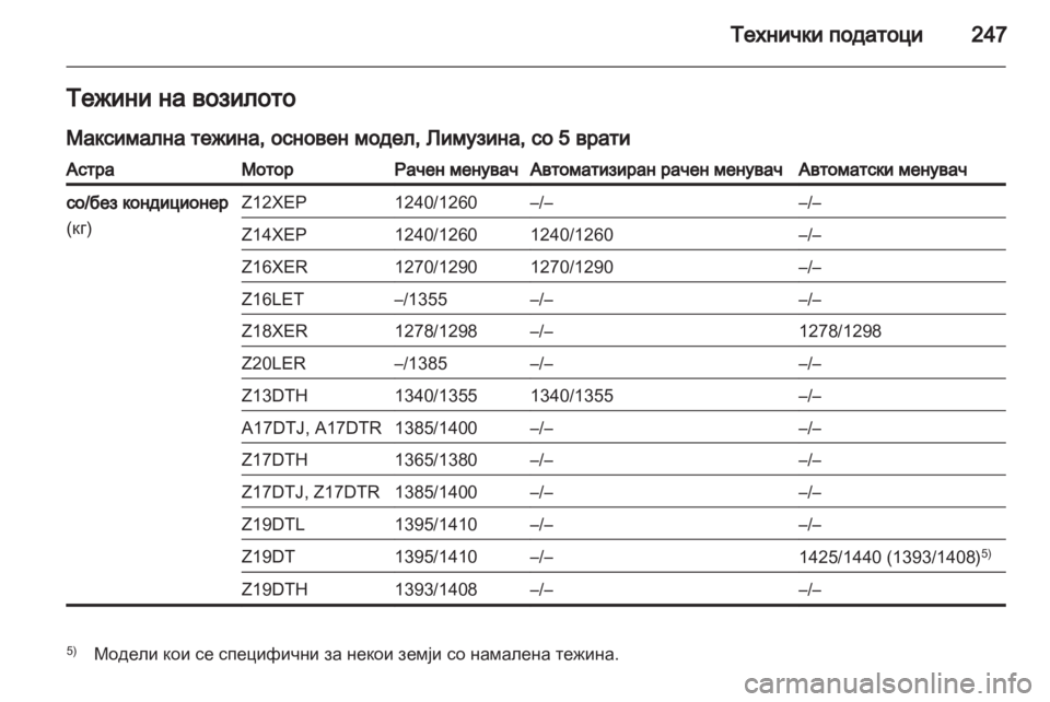 OPEL ASTRA H 2013 Сопственички прирачник OPEL ASTRA H 2013 Сопственички прирачник