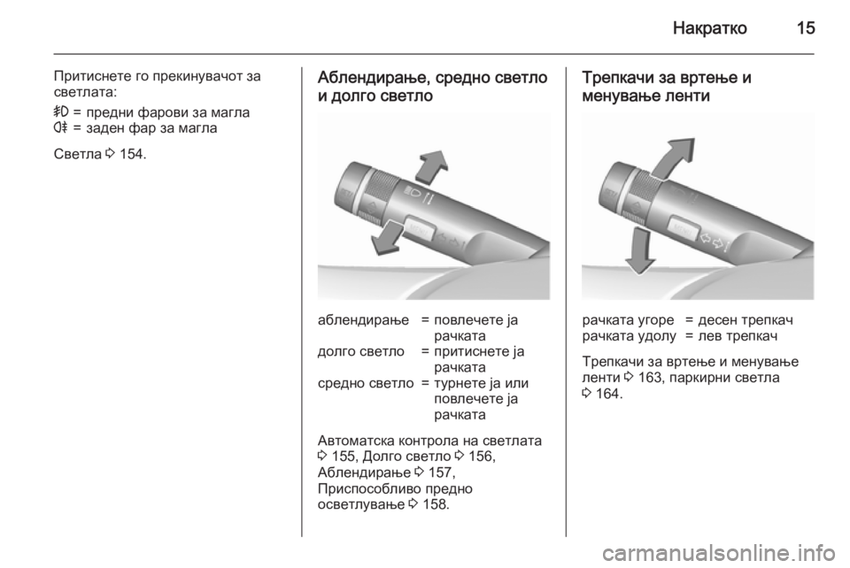 OPEL ASTRA J 2015.75 Сопственички прирачник Накратко15
Притиснете го прекинувачот за
светлата:>=предни фарови за маглаr=заден фар за магла
Светла 3 154.
Абле OPEL ASTRA J 2015.75 Сопственички прирачник Накратко15
Притиснете го прекинувачот за
светлата:>=предни фарови за маглаr=заден фар за магла
Светла 3 154.
Абле