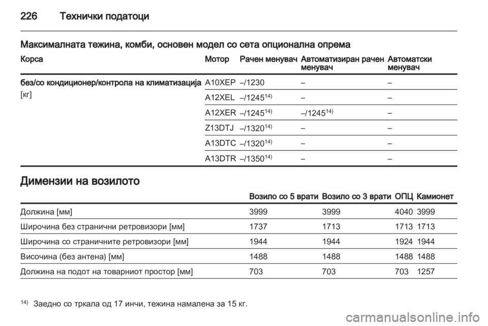 OPEL CORSA 2013 Сопственички прирачник OPEL CORSA 2013 Сопственички прирачник