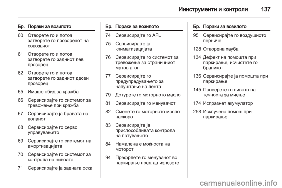 OPEL ZAFIRA TOURER 2013.5  Сопственички прирачник 