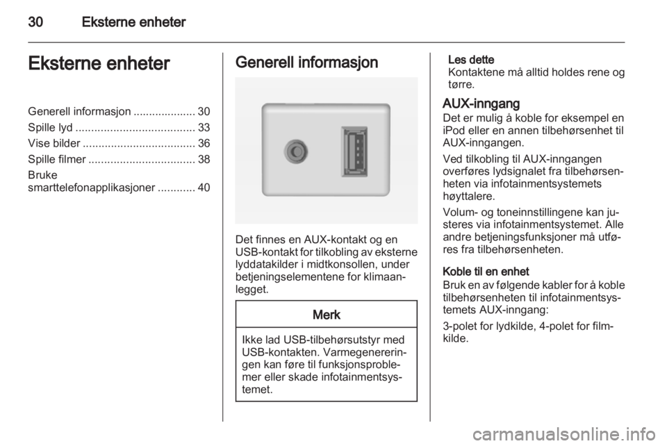 OPEL ADAM 2013  Brukerhåndbok for infotainmentsystem 