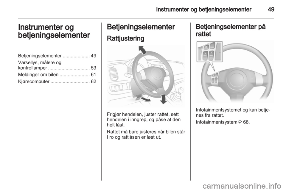 OPEL AGILA 2011  Instruksjonsbok 