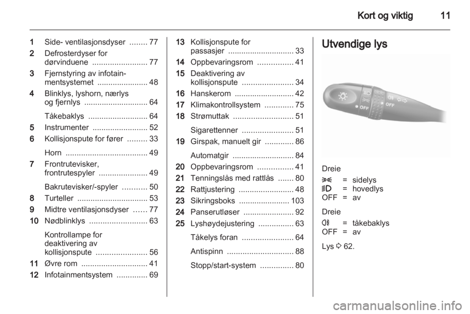 OPEL AGILA 2012  Instruksjonsbok 