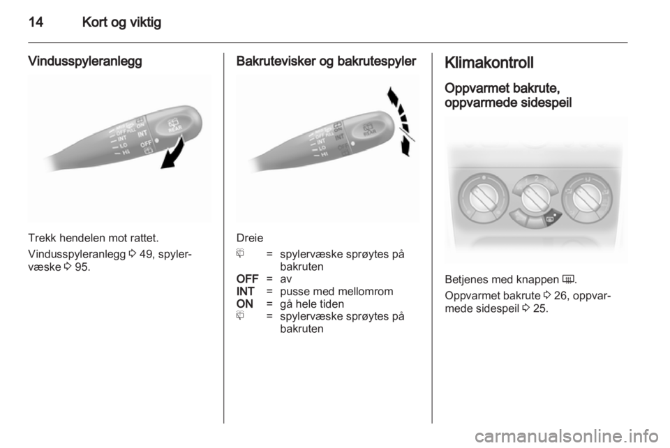 OPEL AGILA 2012  Instruksjonsbok 