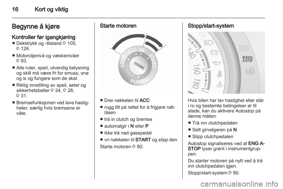 OPEL AGILA 2012  Instruksjonsbok 