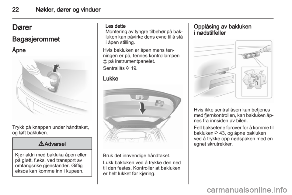 OPEL AGILA 2012  Instruksjonsbok 