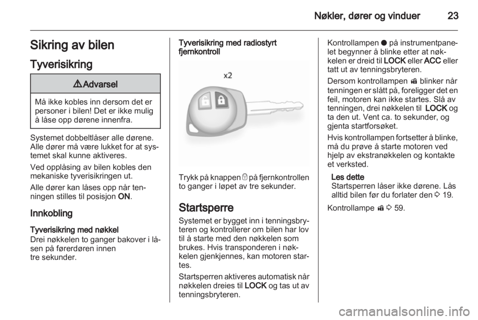 OPEL AGILA 2012  Instruksjonsbok 