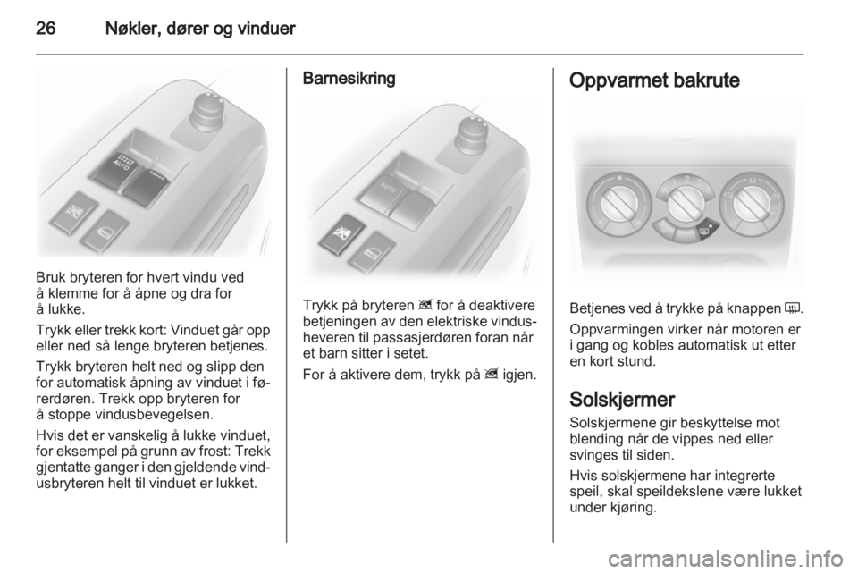 OPEL AGILA 2012  Instruksjonsbok 