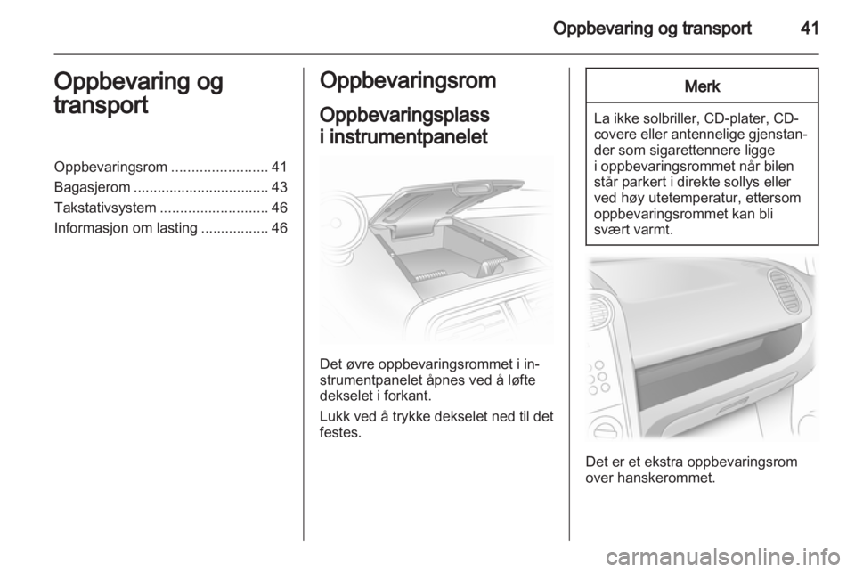 OPEL AGILA 2012  Instruksjonsbok 