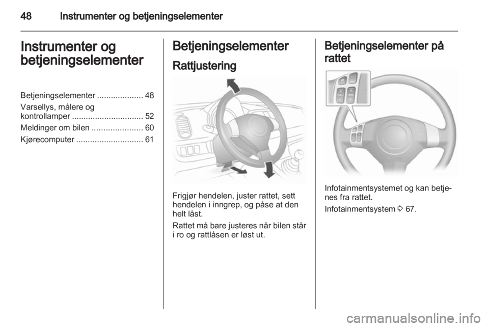 OPEL AGILA 2012  Instruksjonsbok 