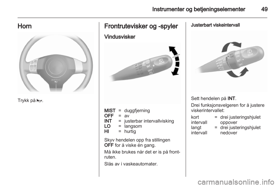 OPEL AGILA 2012  Instruksjonsbok 