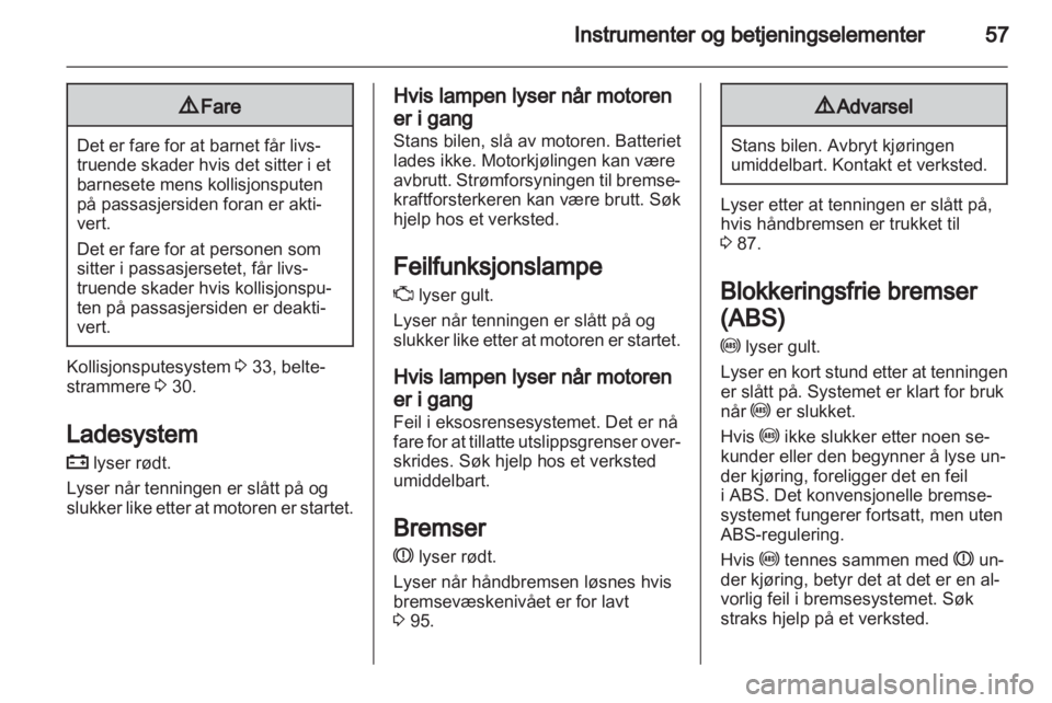 OPEL AGILA 2012  Instruksjonsbok 