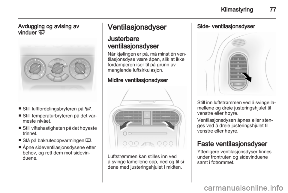 OPEL AGILA 2012  Instruksjonsbok 