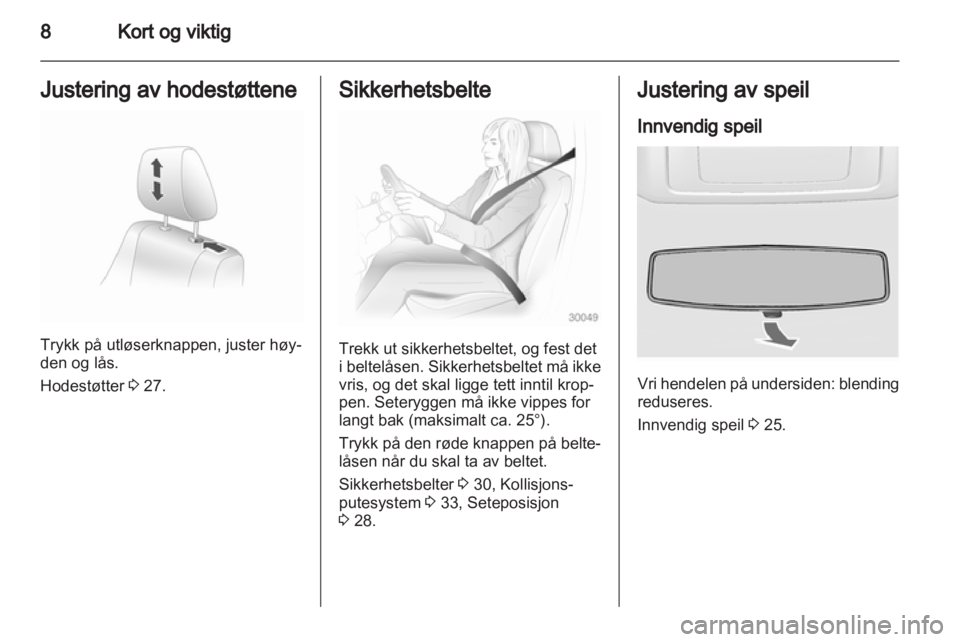 OPEL AGILA 2012  Instruksjonsbok 