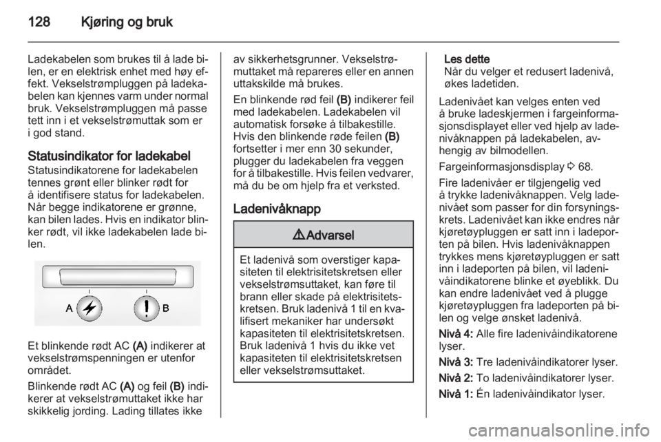 OPEL AMPERA 2012  Instruksjonsbok 