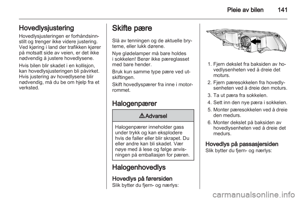 OPEL AMPERA 2012  Instruksjonsbok 