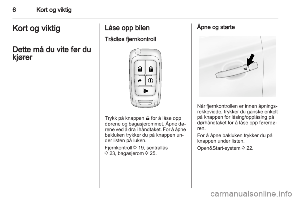 OPEL AMPERA 2012  Instruksjonsbok 