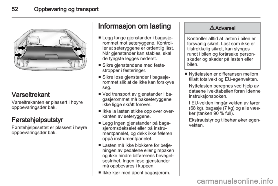 OPEL AMPERA 2012 Instruksjonsbok OPEL AMPERA 2012 Instruksjonsbok