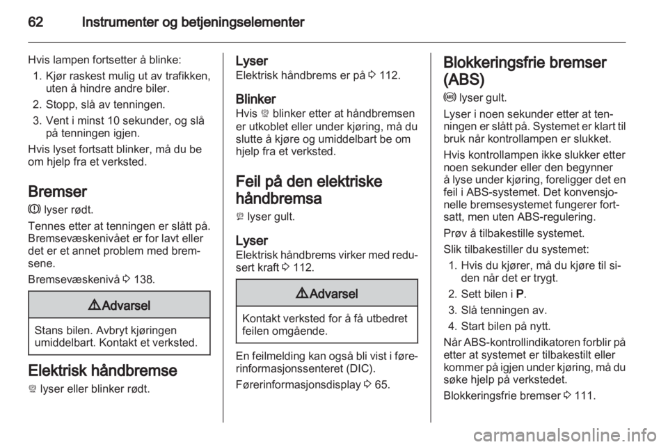 OPEL AMPERA 2012  Instruksjonsbok 