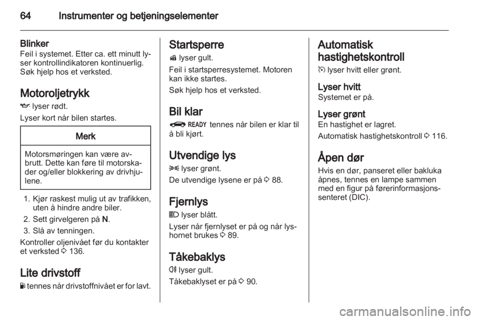 OPEL AMPERA 2012  Instruksjonsbok 