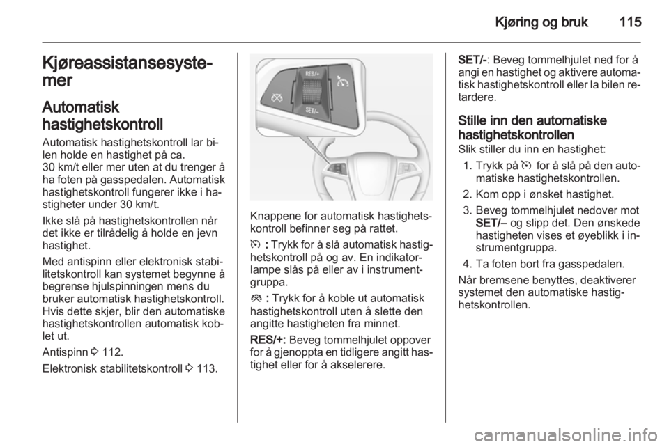 OPEL AMPERA 2012.5  Instruksjonsbok 