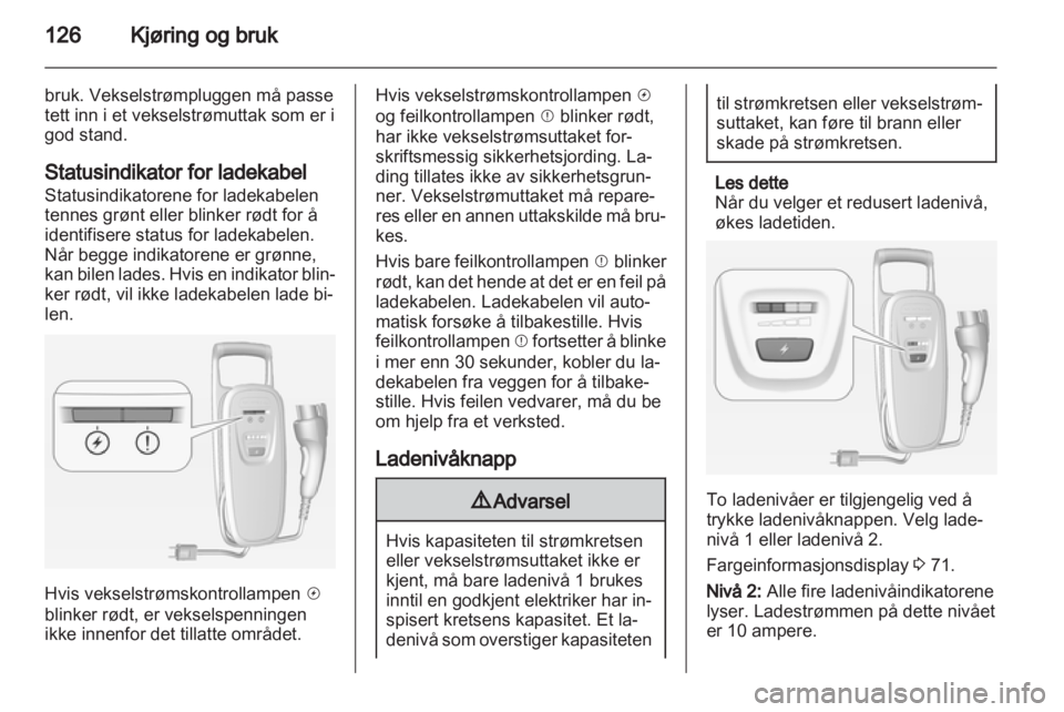 OPEL AMPERA 2012.5  Instruksjonsbok 