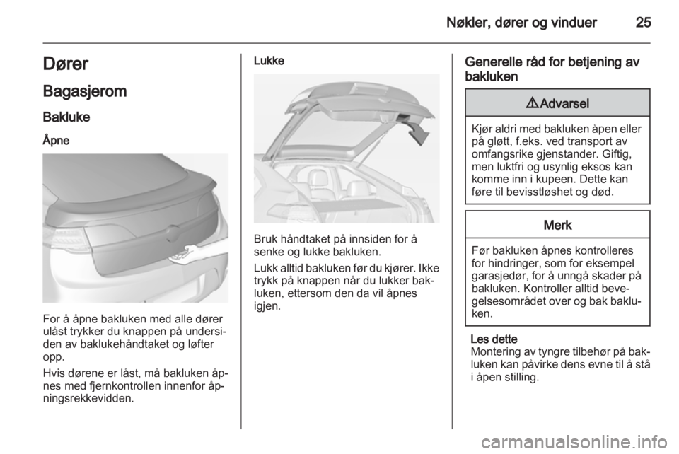 OPEL AMPERA 2012.5  Instruksjonsbok 