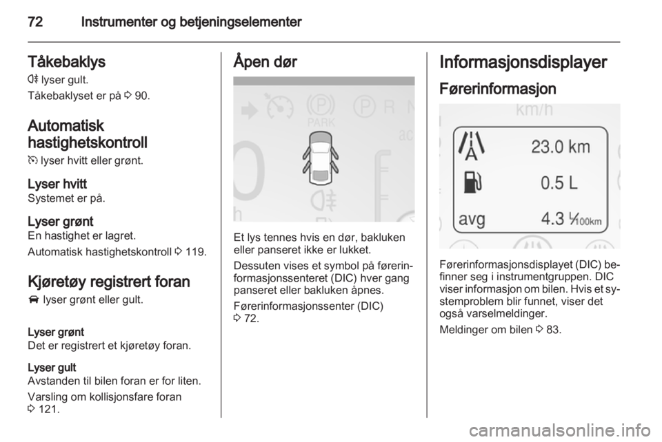 OPEL AMPERA 2013  Instruksjonsbok 