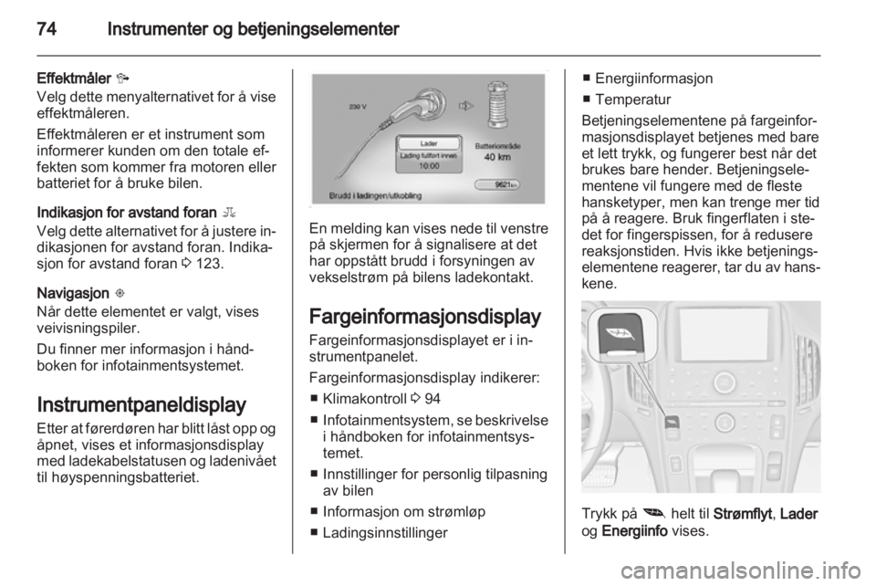 OPEL AMPERA 2013  Instruksjonsbok 