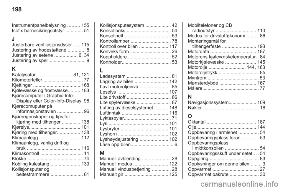 OPEL ANTARA 2011  Instruksjonsbok 