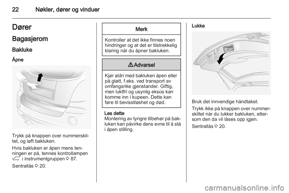 OPEL ANTARA 2011  Instruksjonsbok 