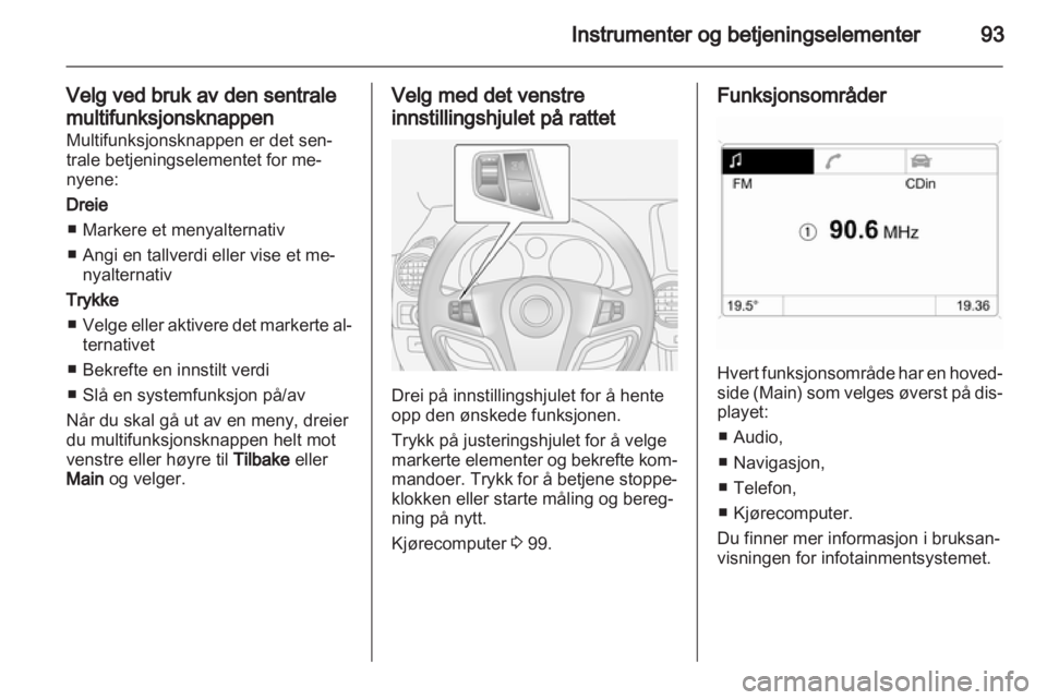 OPEL ANTARA 2012.5  Instruksjonsbok 