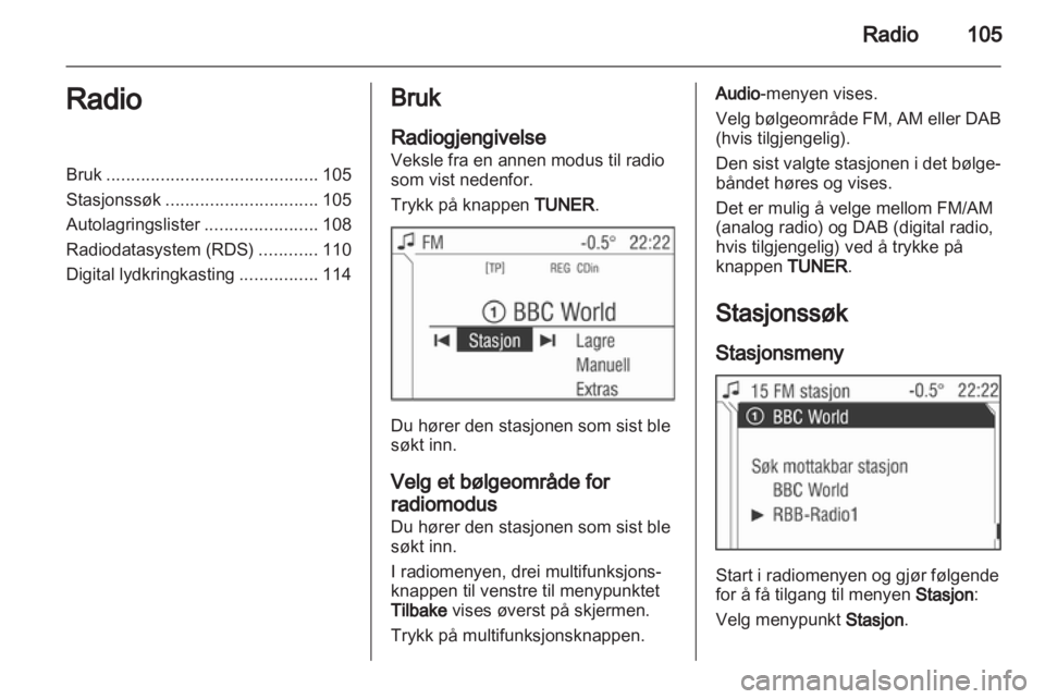 OPEL ANTARA 2013  Brukerhåndbok for infotainmentsystem 