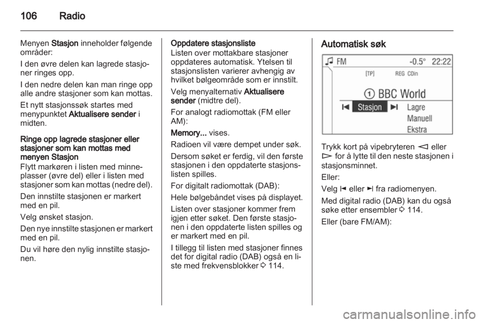 OPEL ANTARA 2013  Brukerhåndbok for infotainmentsystem 
