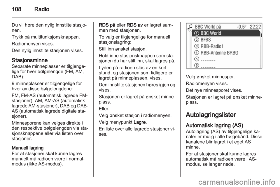 OPEL ANTARA 2013  Brukerhåndbok for infotainmentsystem 