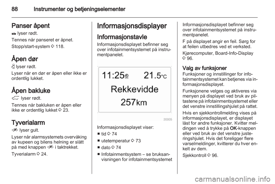 OPEL ANTARA 2013.5  Instruksjonsbok 