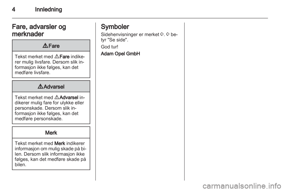 OPEL ASTRA H 2011  Instruksjonsbok 