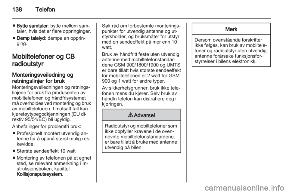 OPEL ASTRA J 2012  Brukerhåndbok for infotainmentsystem 