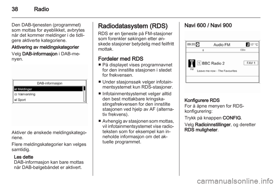 OPEL ASTRA J 2012  Brukerhåndbok for infotainmentsystem 