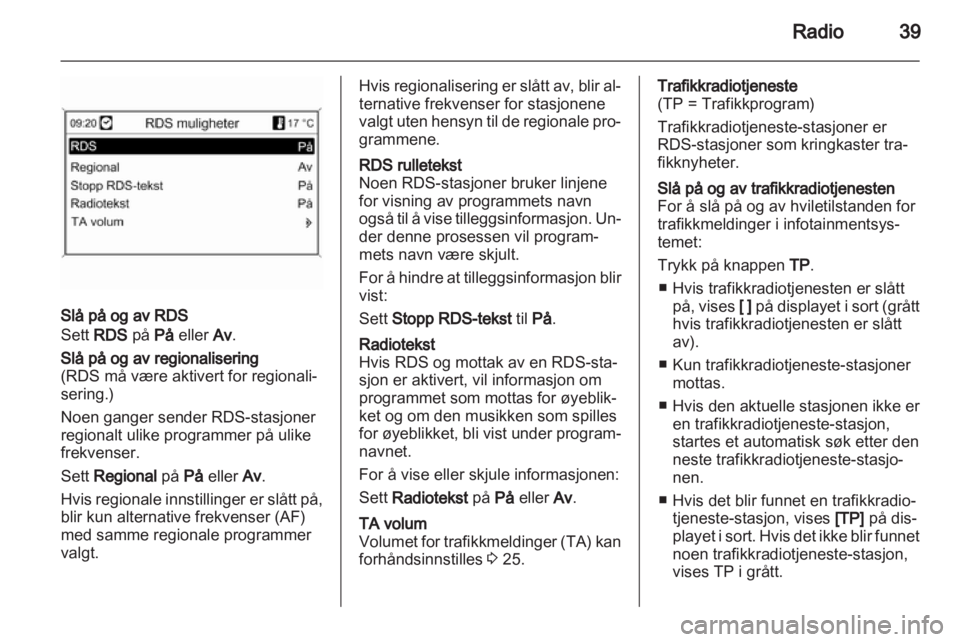 OPEL ASTRA J 2012  Brukerhåndbok for infotainmentsystem 