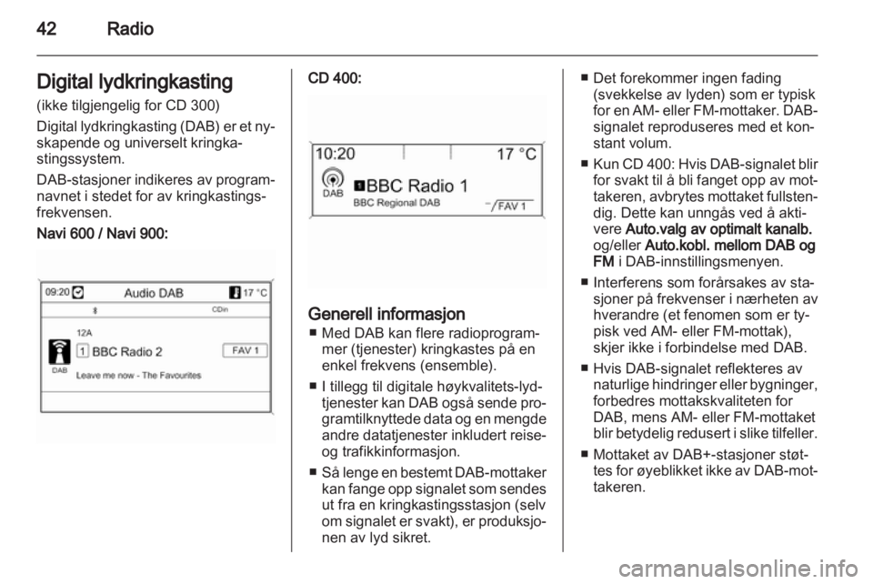 OPEL ASTRA J 2012  Brukerhåndbok for infotainmentsystem 