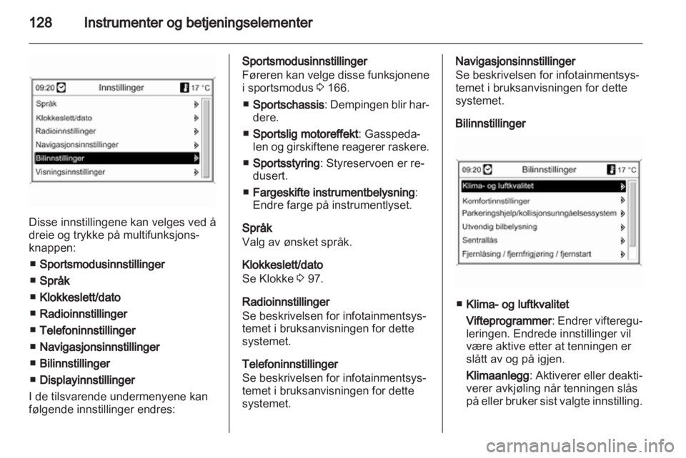 OPEL ASTRA J 2013  Instruksjonsbok 